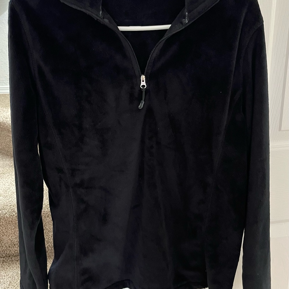 Lands' End Women's Black Teddy Jacket